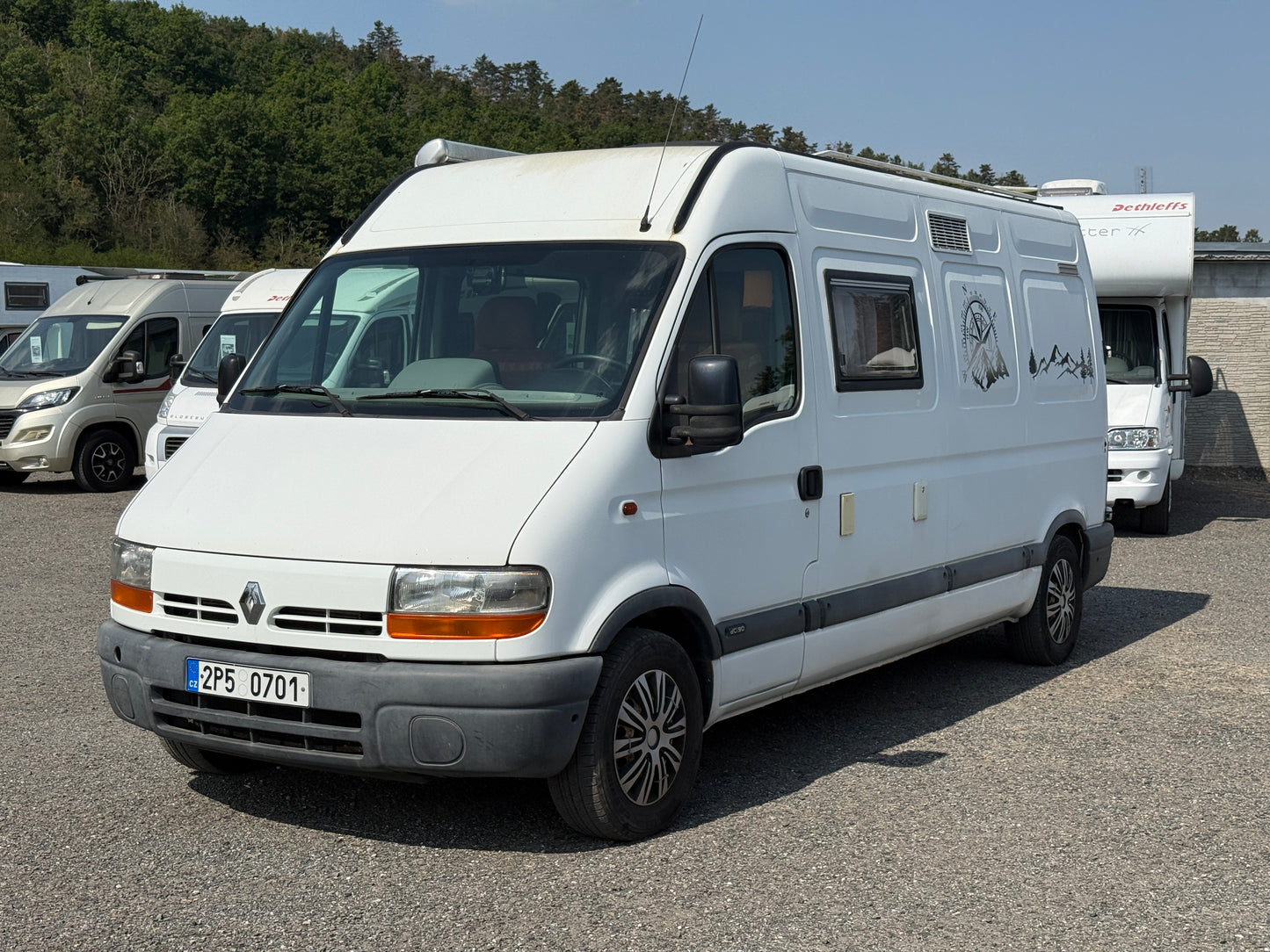 Renault KRS, markýza, držák kol (vada motoru)