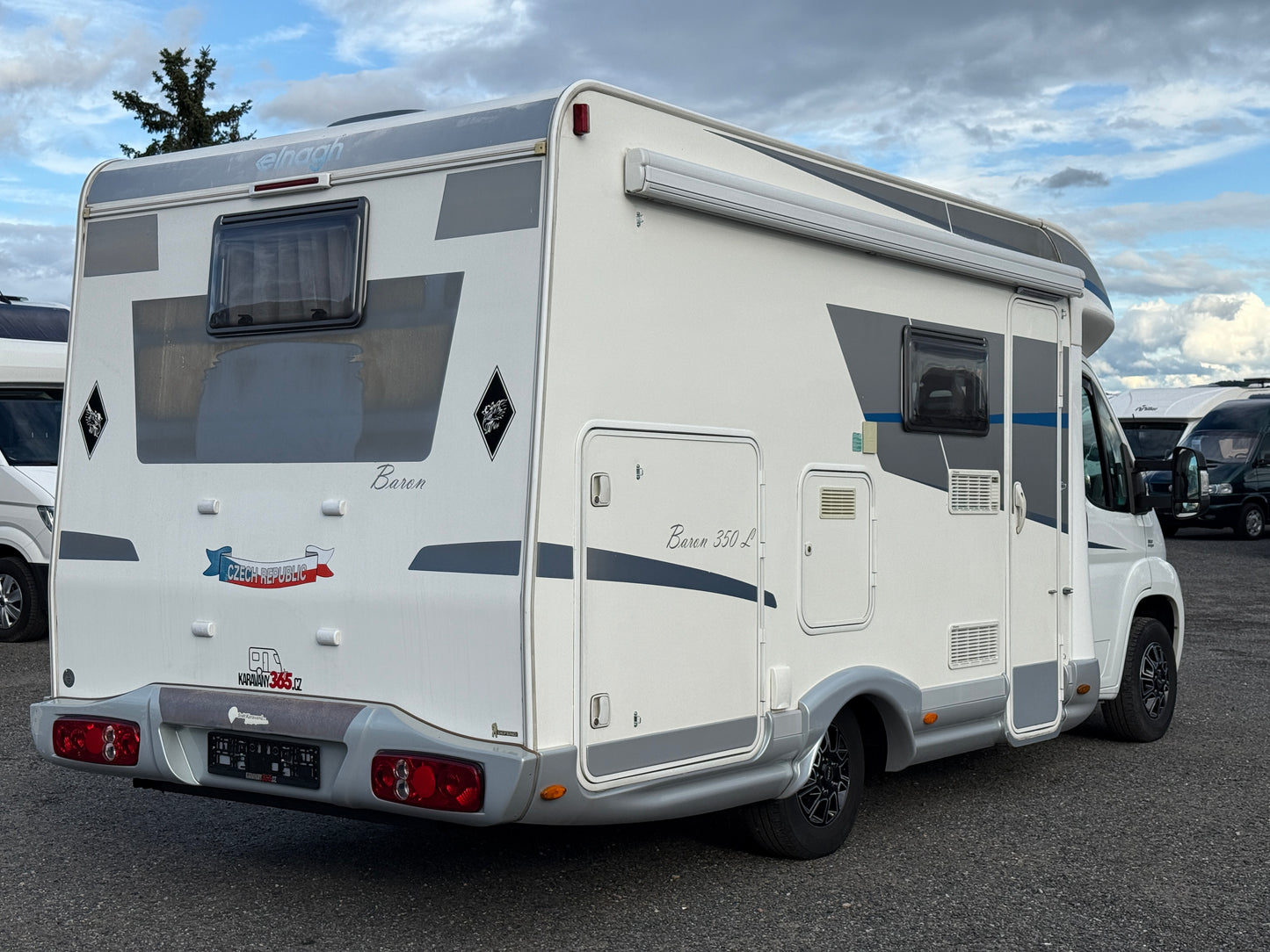 Elnagh Baron 350 - Truma combi, XXL garáž, markýza