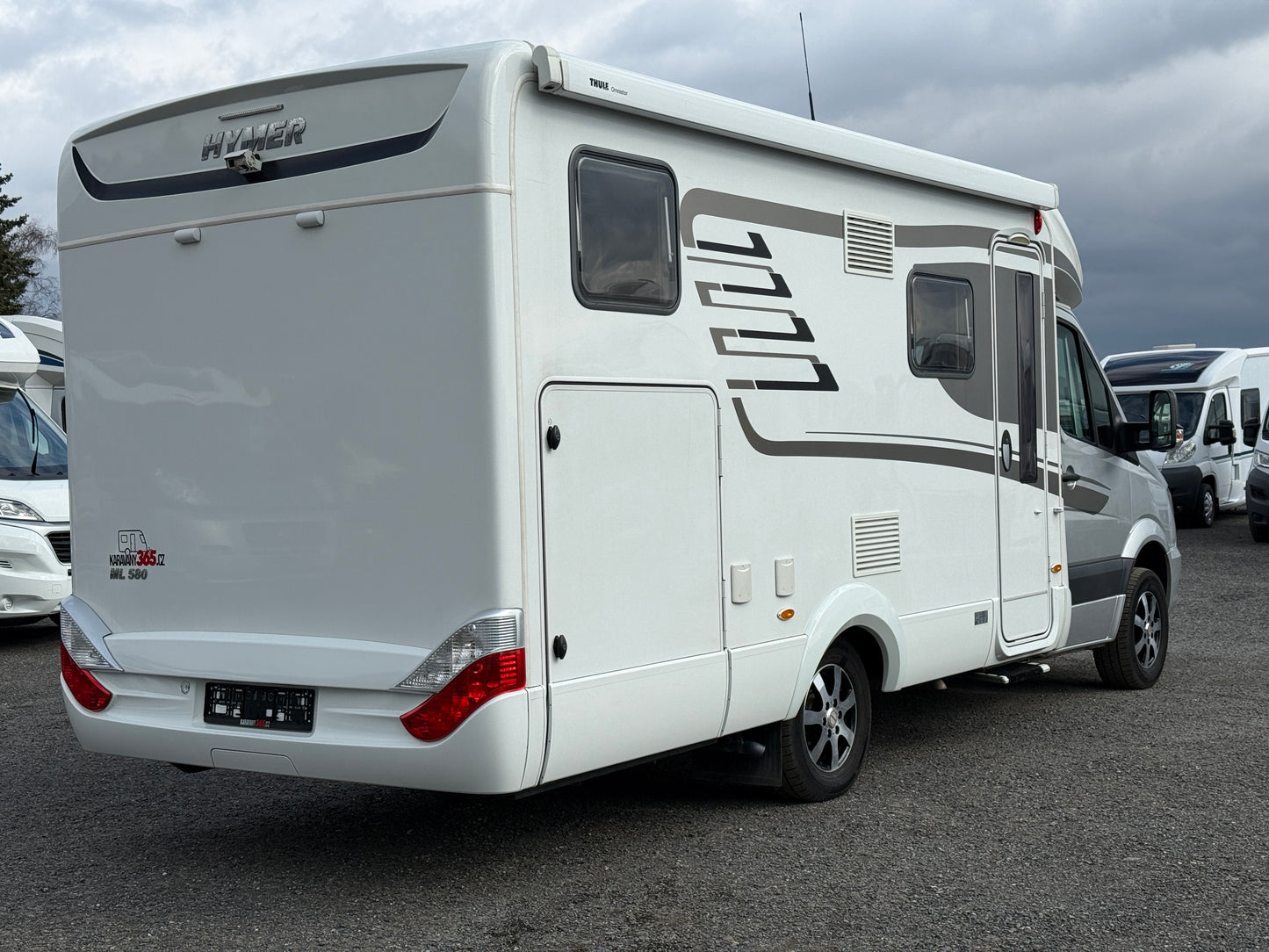 Hymer 580 MLT, automat, vyhřívané sedadla, markýza, satelit, solár